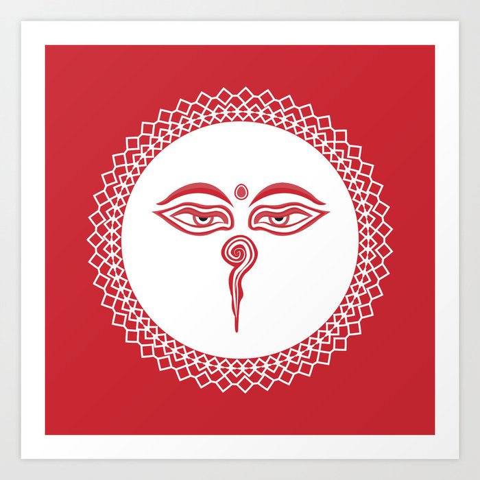 Swayambhu Eyes Art Print by Dambar Thapa | Society6