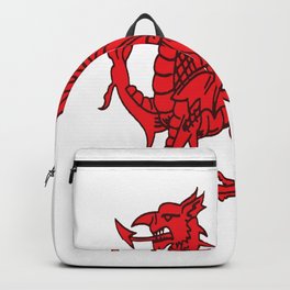 The Red Dragon or Y Ddraig Goch Isolated Backpack