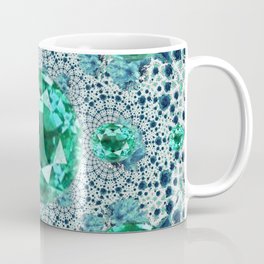 Emerald Gems May Birthstones Optical Pattern Coffee Mug