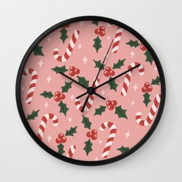 candy canes Wall Clock