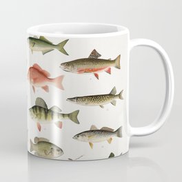 Illustrated Denton Fish Chart of Fishes of North America Coffee Mug