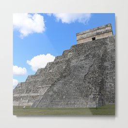 Chichen Itza Temple of Kukulcan south-west View Metal Print