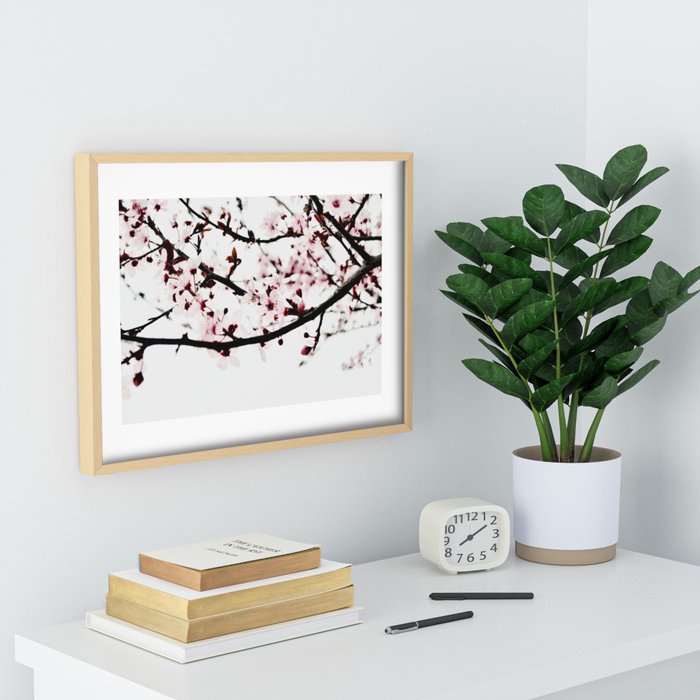 Recessed Framed Print Spring blossom branches by ARTbyJWP | society6