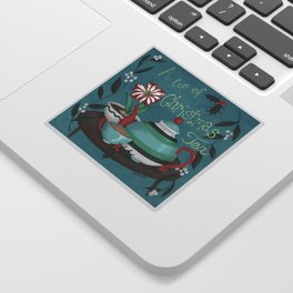 A Cup of Christmas Tea Sticker
