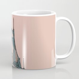 St. Johns Bridge Illustration Pink PDX Coffee Mug