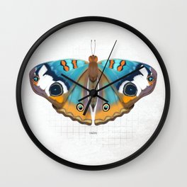 calm: buckeye butterfly Wall Clock
