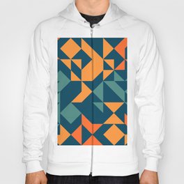 Geometric Modern in Orange Hoody