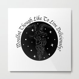 Black Phillip Metal Print | Movieart, Digitalart, Witch, A24, Discount, Graphicdesign, Scary, Magic, Black And White, Illustration 