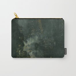 Nocturne In Black And Gold The Falling Rocket By James Mcneill Whistler | Reproduction Illustration Carry-All Pouch