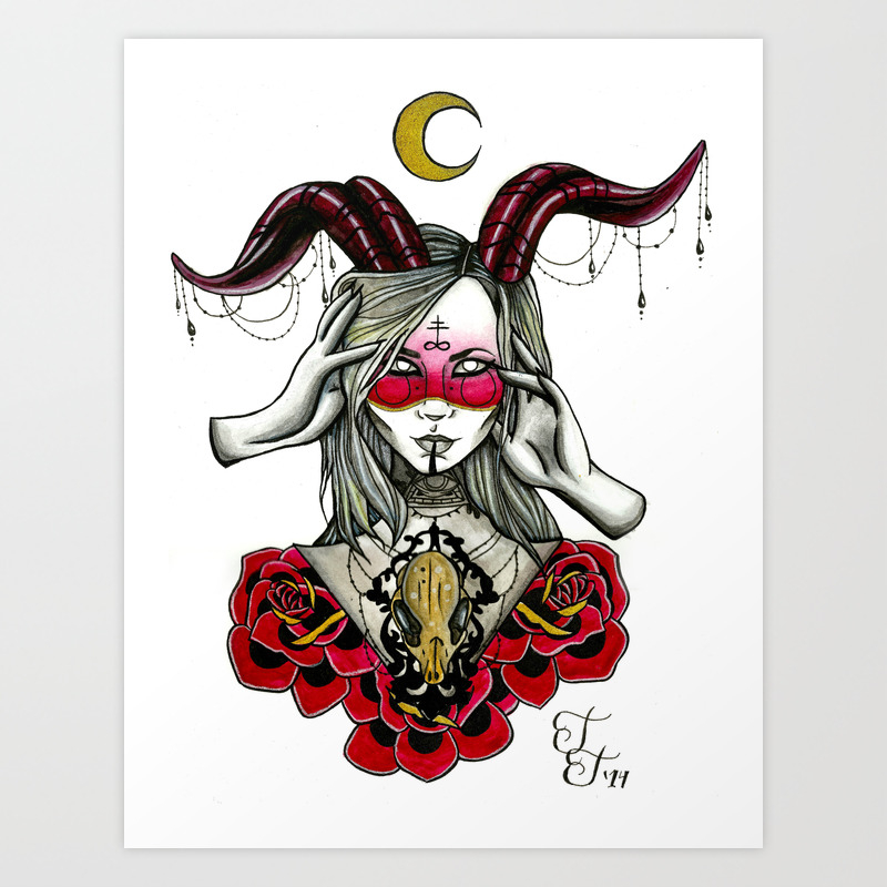 Fabel She Devil Art Print By Ladynoir Society6