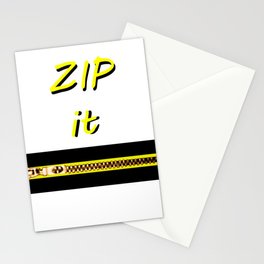 Zip it Black Yellow jGibney The MUSEUM Gifts Stationery Cards