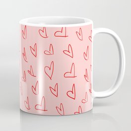 Red and Pink Hearts Coffee Mug