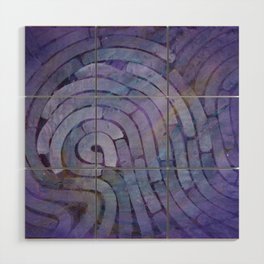 'Careful Where You Stand, In Violet' Wood Wall Art