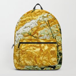 GOLDEN LACE FLOWERS FROM SOCIETY6 BY SHARLESART. Backpack