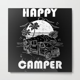 Camping - Happy Camper Metal Print