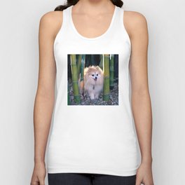 Buffy, the Celebrity Pomeranian, in Bamboo Forest Tank Top