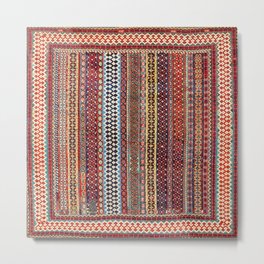 Qashqa’i Amaleh Fars Southwest Persian Rug Metal Print