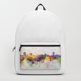 Birmingham AL skyline in watercolor background Backpack