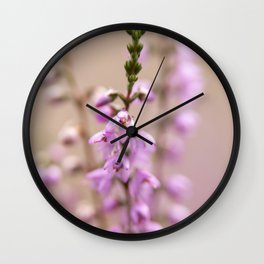 romanitc design | Purple Heath flowers |  dutch nature fine art photography  Wall Clock
