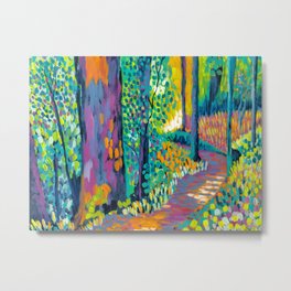 Costa Rican Landscape II Metal Print | Woods, Trees, Colorfullandscape, Painting, Costarica, Acryliclandscape, Impressionism, Walkonthewood, Colorfultrees, Naturelover 