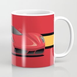 Red Hot Sports Car Cartoon Coffee Mug