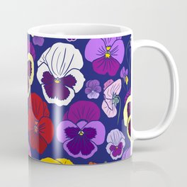 Pansy Flowers Spring Illustration Coffee Mug