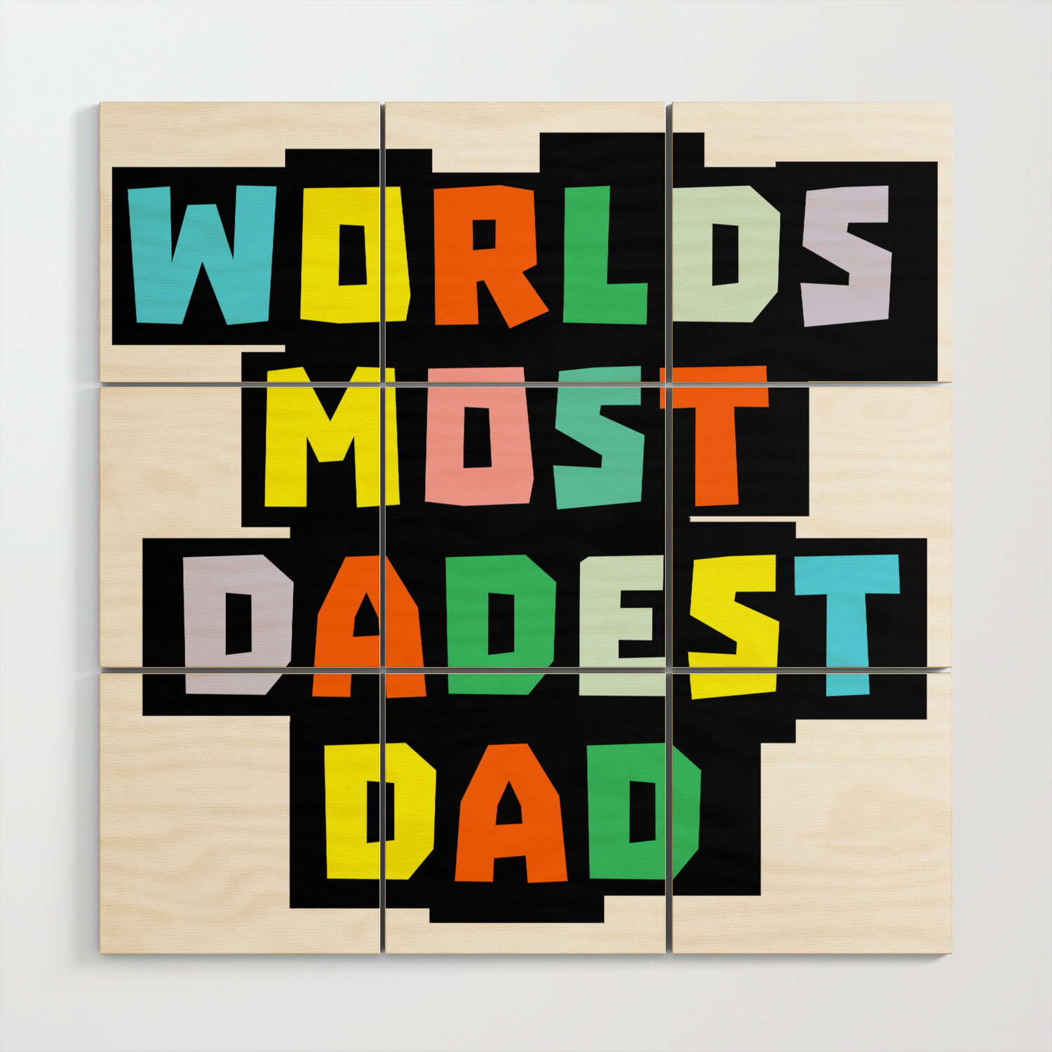 Dad Wood Wall Art By Mailboxdisco Society6