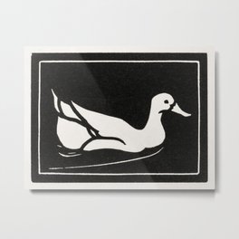 Swimming Duck Metal Print