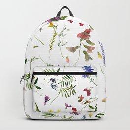 Scandinavian Midsummer Wildflowers Meadow  Backpack