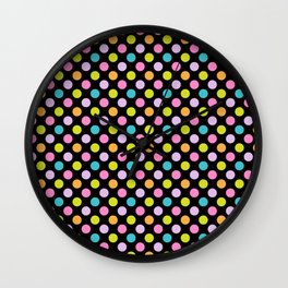 Retro 80s Pattern Dots Wall Clock