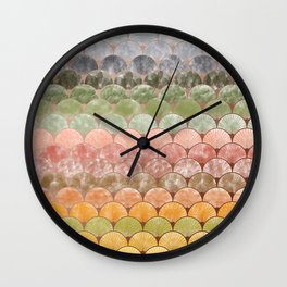 Watercolor art decó pattern Wall Clock