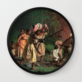 African American Masterpiece 'Emancipation or On to Liberty' by Theodor Kaufmann Wall Clock