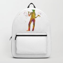 Female golf player in watercolor Backpack
