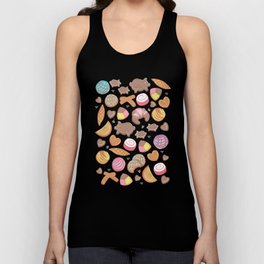 Mexican Sweet Bakery Frenzy // white background // pastel colors pan dulce Tank Top