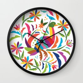 Mexican Otomí Duck by Akbaly Wall Clock