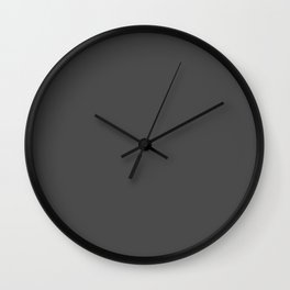 Plain Charcoal Grey to Coordinate with Simply Design Color Palette Wall Clock