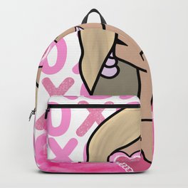 Preppy Blonde Funky Girl Backpack