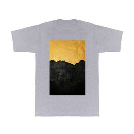 Black Grunge & Gold texture T Shirt