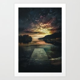 Sunset At Bay Of Dreams Art Print