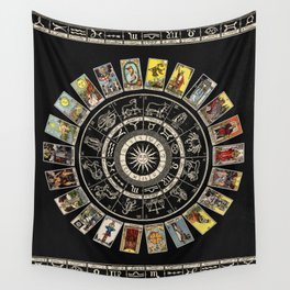 Astrology Tapestry Zodiac Horoscope Sign Print Wall Hanging Decor 60Wx40L Inches 