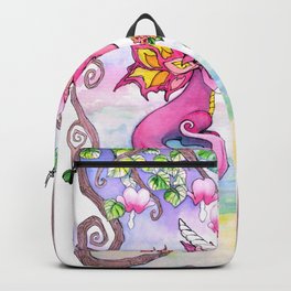 For You Backpack | Dragons, Bleedingheart, Painting, Watercolor, Illustration, Flowers, Motherandbaby 