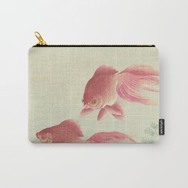 Two veiltail goldfish - Ohara Koson (1900 - 1936) Carry-All Pouch | Veil, Veils, Water, Painting, Koson, Nature, Veiltail, Naturalworld, Printmaker, Goldfish 