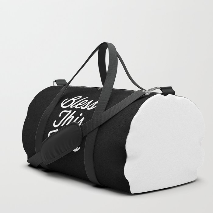 Bless This Mess Funny Quote Duffle Bag by EnvyArt | Society6