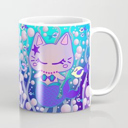 the little purrmaid - underwater cat mermaid / kawaii merkitty  Coffee Mug
