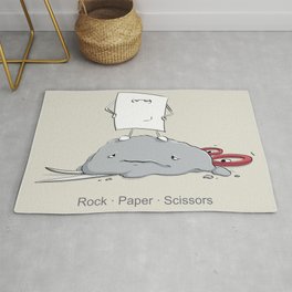 Rock Paper Scissors by dana alfonso Rug