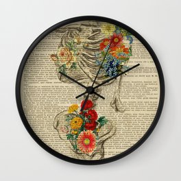  floral Pelvis anatomy Wall Clock