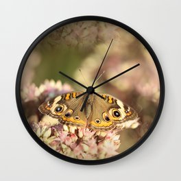Buckeye Butterfly Macro Wall Clock