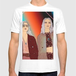 Social Jetlag - Mean Girls Stare, Nice Girls Smile - Digital Art T-shirt