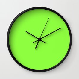 BRIGHT LIME GREEN Wall Clock