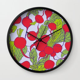 Radish Vegetable Pattern Wall Clock